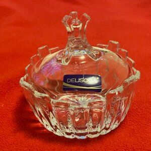 Glass Melody Sugar Bowl NIB